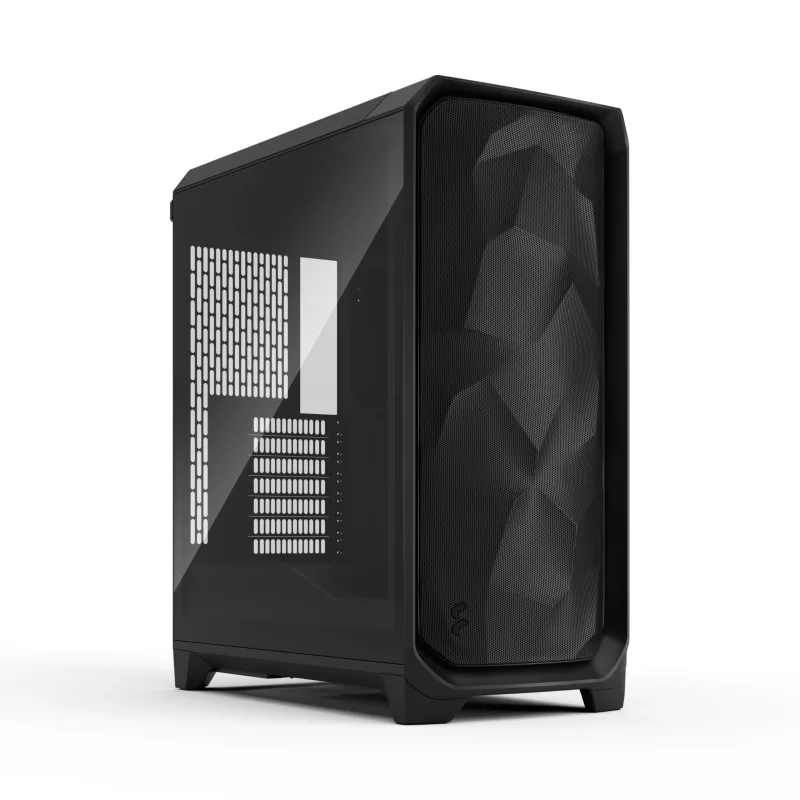 Fractal Design Meshify 3 Black TG Light Tint - Caja de PC ATX, Negro con Cristal Templado, Iluminación ARGB Gen 2, Panel Frontal de Malla, Compatible Radiador 280/360 mm