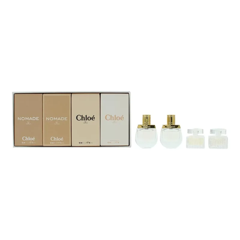 Chloe Mini - Juego de 4 piezas, 5 ml cada una (Nomade EDT, Rose Tangerine EDT, Chloe EDP, Nomade EDP)