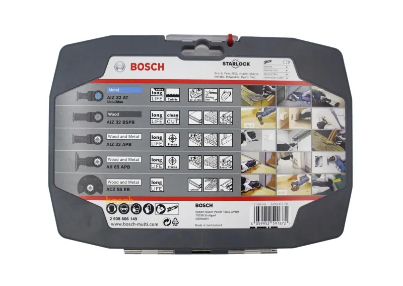Juego de accesorios Bosch MT, 5 piezas, ideal para trabajos de alta precisión, herramientas duraderas y eficientes, perfecto para uso profesional y proyectos exigentes.