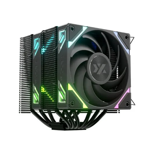 XYZ THERMAX 6 DUO, DISIPADOR CPU,DUAL, VENTILADOR VORTEX ALTO RENDIMIENTO, 120MM, NEGRO
