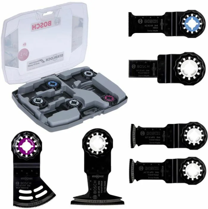 Juego de accesorios Bosch MT, 5 piezas, ideal para trabajos de alta precisión, herramientas duraderas y eficientes, perfecto para uso profesional y proyectos exigentes.