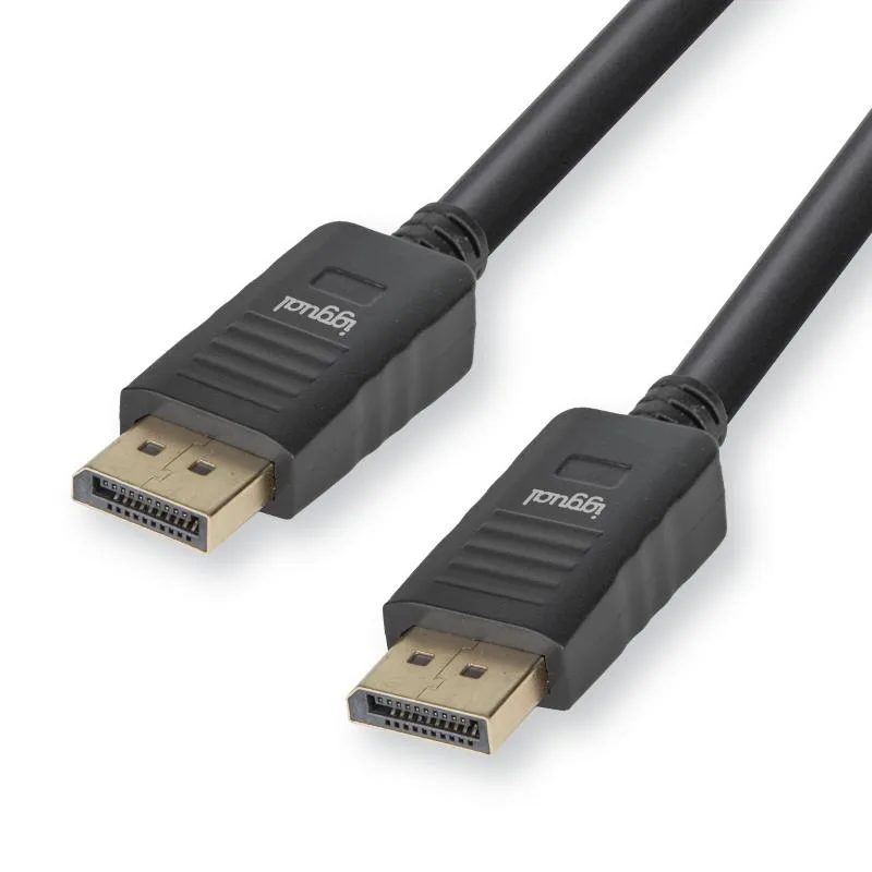 iggual Cable DisplayPort 1.2 Macho a Macho (2 Metros) - 4K@60Hz / 2K@120Hz- Alta Velocidad 21.6 Gbps- Para Gaming, Diseño y Multimonitor.- Conectores Dorados, Negro