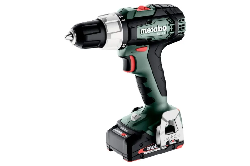 Metabo SB 614053500 - Taladro de impacto inalámbrico de 18 L, incluye batería y MetaBOX 145 (18 V, 2 baterías LiPOWER de 2 Ah, diámetro del taladro 13 mm/36 mm, peso 1,6 kg)