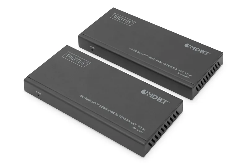 DIGITUS HDBaseT HDMI KVM Extender 4K/30Hz, 70 m, 10.2 Gbps, HDCP 2.2