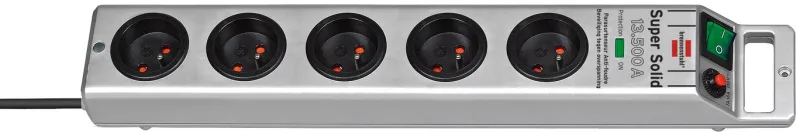 Brennenstuhl 1153344315 limitador de tensión Plata 5 salidas AC 230 V 2,5 m