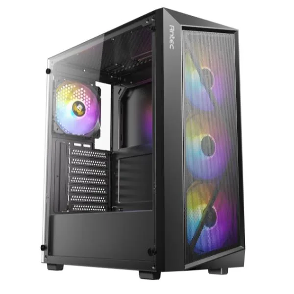 Antec AX67 ARGB Mid-Tower ATX Gaming PC Case - Negro - 4 ventiladores ARGB