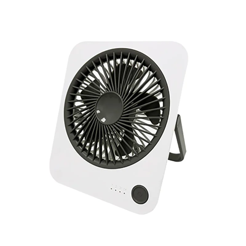 Ventilador de mesa recargable, 1200 mah, blanco y negro