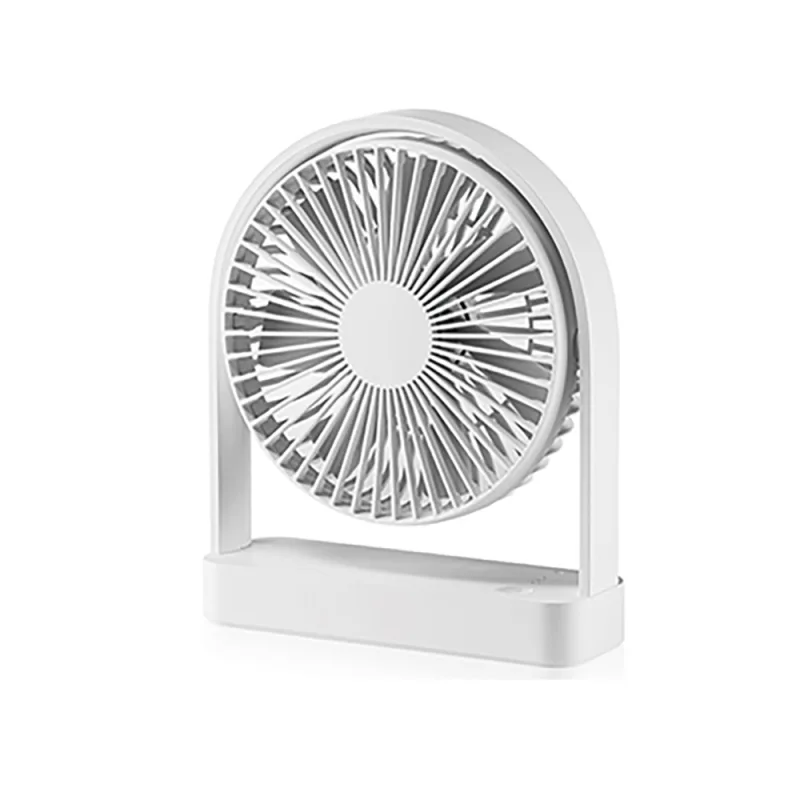 Ventilador de mesa recargable, 2000 mah, blanco