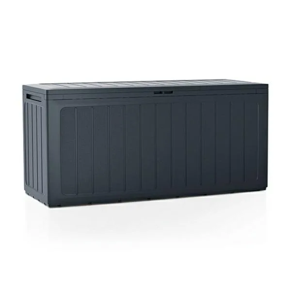 Baul de Jardin 280 litros Prosperplast Boardebox de plastico en Color Antracita 116 x 43,3 x 55 cm