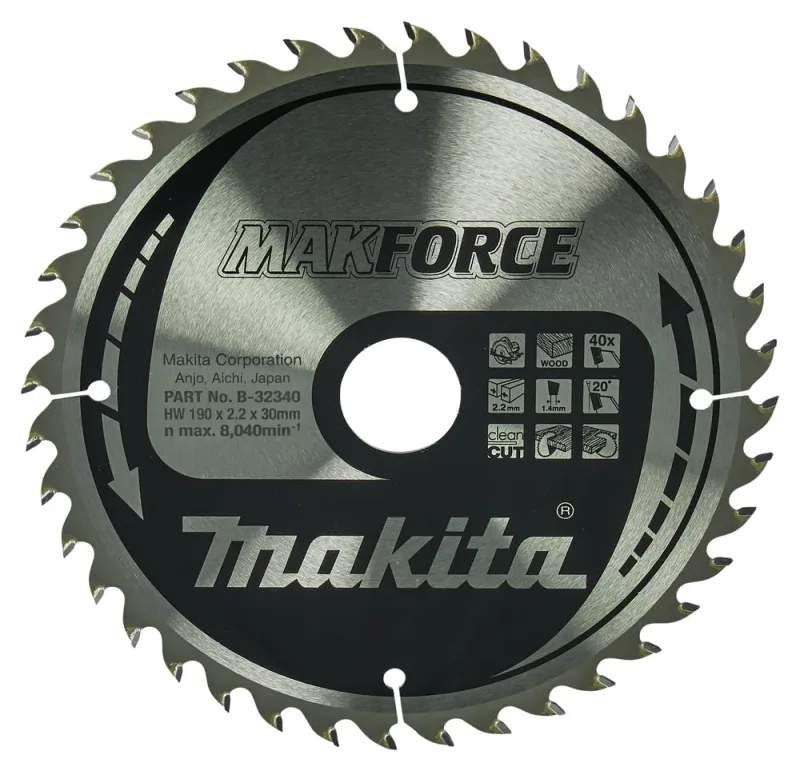 Hoja de sierra circular 190 x 30 x 40 MAKITA MAKFORCE Z (B-32340)