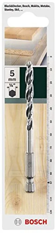 Bosch Accessories 2609255149 5 mm de diámetro adaptadores hexagonales para taladro brocas madera