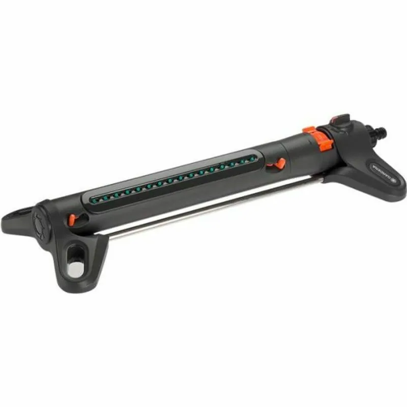 Aspersor oscilante Gardena AquaZoom L: aspersor para regar superficies de entre 28 y 350 m², radio de alcance 7-21 m, amplitud de riego 4-17 m, filtro de metal integrado (18714-20)