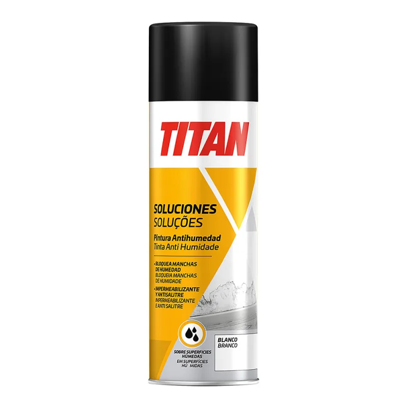 TITAN Pintura Antihumedad y Antisalitre Blanco en Spray 500 ml