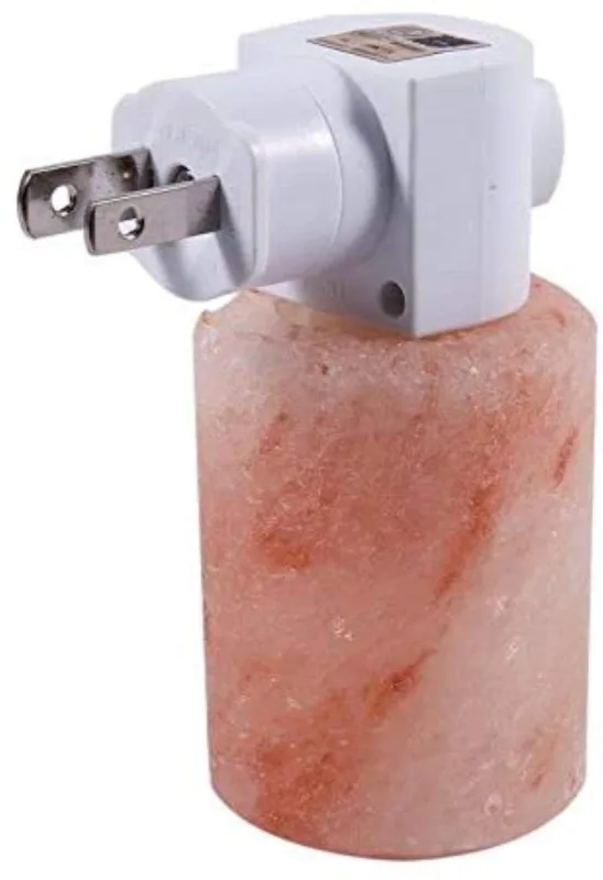 dfff Luz nocturna portátil mini lámpara de cristal natural tallada a mano luz nocturna (forma de cilindro) luz LED