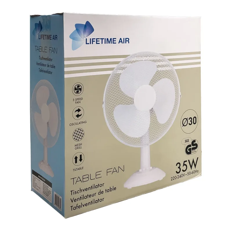 Ventilador sobremesa 35 w, ø30 cm, blanco
