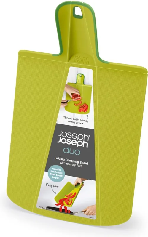 Tabla de Cortar Plegable Chop2Pot™ Plus Verde, para Cocina, Antideslizante, Diseño Compacto, Fácil Almacenaje, Material Resistente, Apta para Lavavajillas, Moderno y Funcional