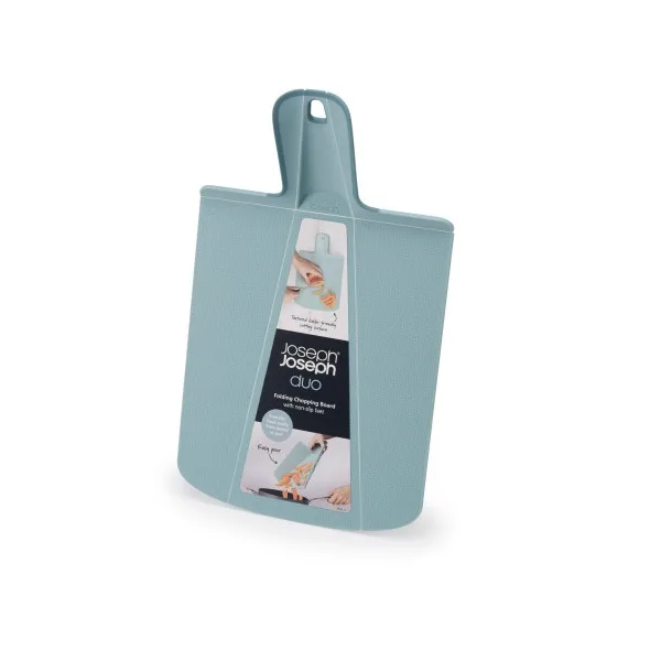 Tabla de Cortar Plegable Joseph Joseph Duo Azul, para Cocina, Antideslizante, Diseño Compacto, Resistente, Fácil Almacenaje, Superficie Duradera, Ideal para Espacios Pequeños
