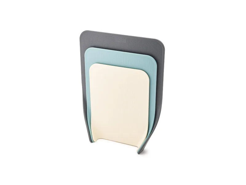 Juego de Tablas de Cortar Grises Nest™ Chop de 3 Piezas, Apilables, Antideslizantes, para Cocina, Material Resistente, Apta para Lavavajillas, Prevención de Contaminación Cruzada