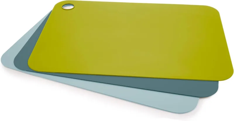 Juego de 3 Tablas de Cortar Joseph Joseph Duo, Multicolor, Flexibles, Codificadas por Colores, para Carne, Verduras y Pan, Antideslizantes, Apta para Lavavajillas