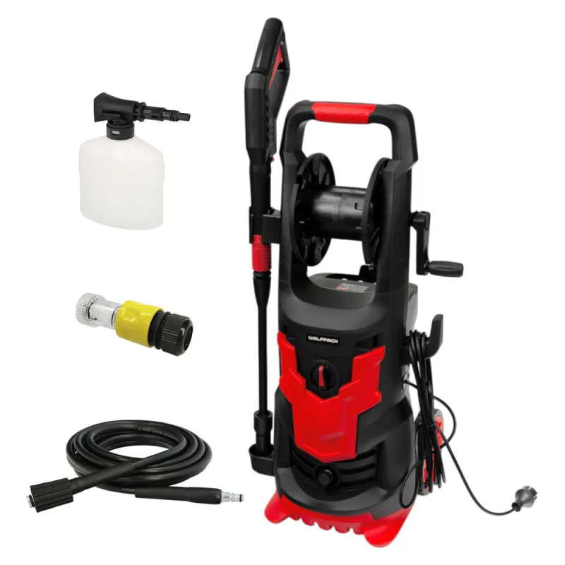 Hidrolimpiadora alta presión 180 bares 2.400 watt. con accesorios 390 litros / hora. limpiadora de agua con deposito detergente