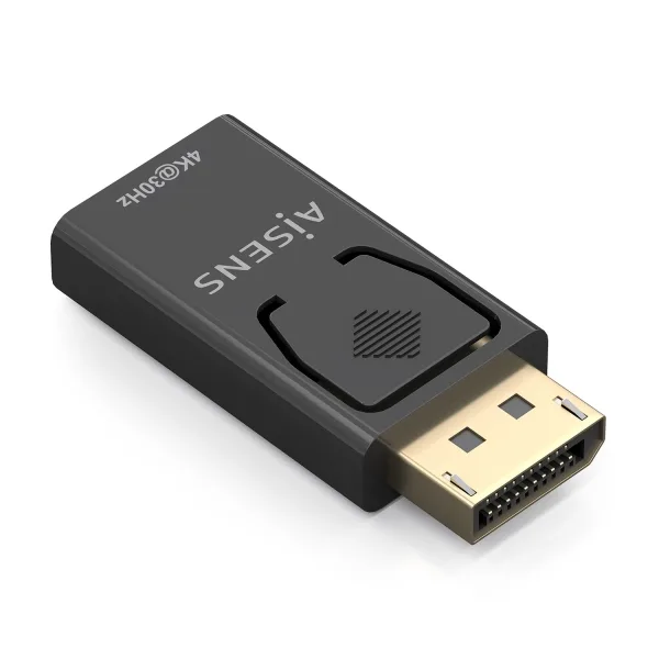 AISENS Conversor Displayport A HDMI 4K@30Hz, DP/M-HDMI/H, Negro