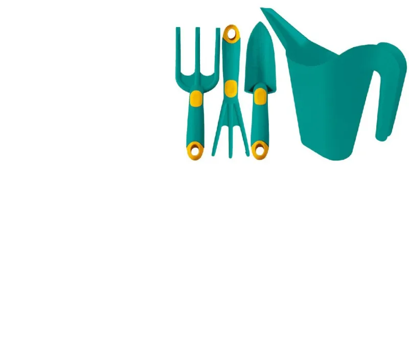 Ramp zestaw ogrodowy 3el. + konewka 1l turkusowy