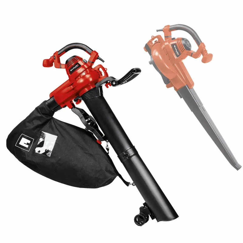 Einhell Aspirador de hojas eléctrico GC-EL 3000 E, 3000W, función de succión/soplado, sistema electrónico de velocidad, ventilador con rueda de aluminio, empuñadura adicional, bolsa colectora de 45L