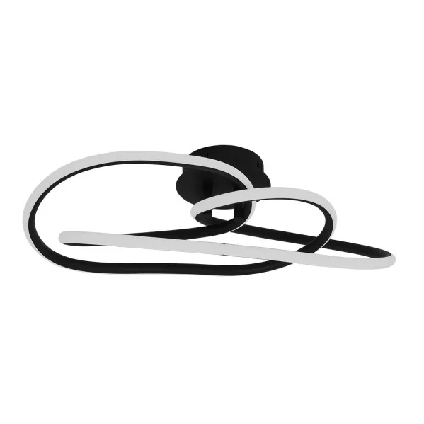 Lampara bagdag negra 50w 4000k 26,5x84x32cm4250lm c/remoto, reg.intensidad y memoria