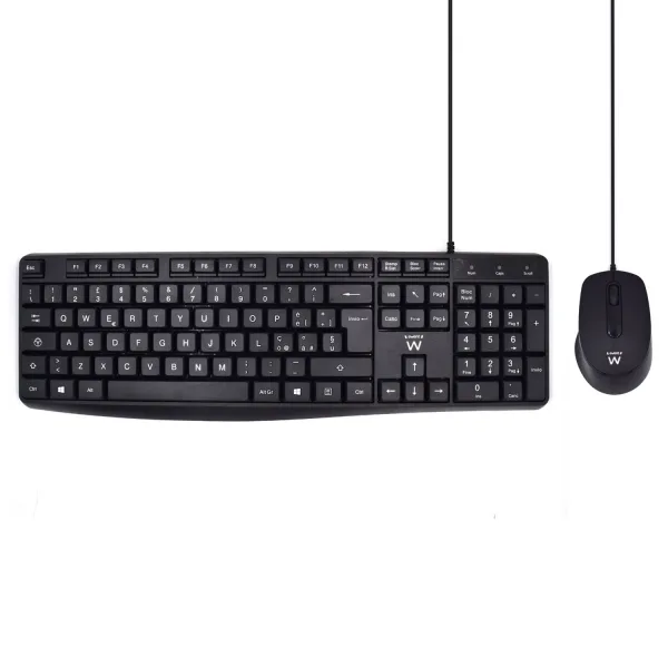 Ewent EW3005 teclado Ratón incluido Oficina USB QWERTY Italiano Negro