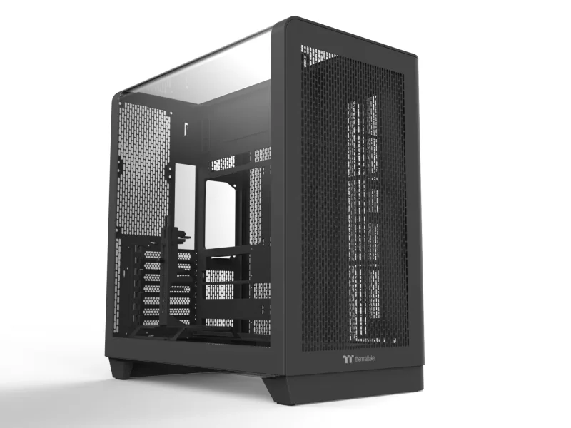Thermaltake View 390 Air | Torre Media ATX | 2 Ventiladores 120mm Preinstalados | Compatible Radiador 360mm | Espacio para GPU 420mm / PSU 200mm | USB 3.2 Gen 2 Tipo-C | Negro