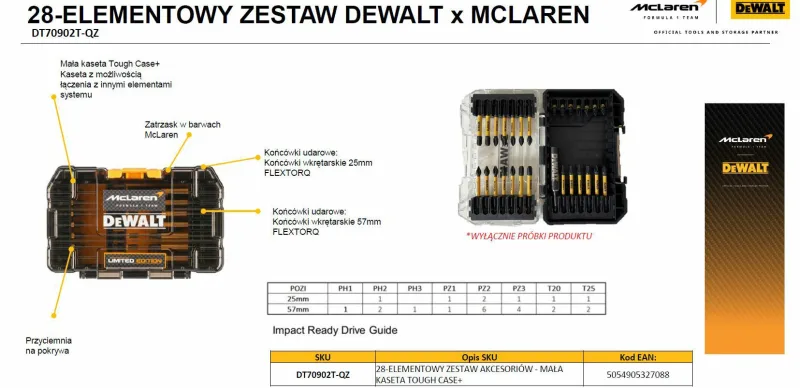 DeWalt DT70902T-QZ - Juego de puntas de destornillador McLaren FLEXTORQ de 28 piezas
