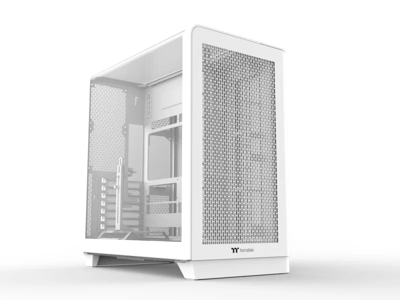 Thermaltake View 390 Air | Torre Media ATX | 2 Ventiladores 120mm Preinstalados | Compatible Radiador 360mm | Espacio para GPU 420mm / PSU 200mm | USB 3.2 Gen 2 Tipo-C | Blanco Nieve