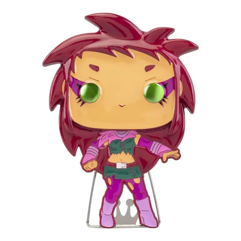 Loungefly Funko POP! Pin De Esmalte De Esmalte Grande DC: TEEN TITANS - Starfire - STARFIRE - Teen Titans Go! Pin De Esmalte - Broche Imperdible Coleccionable - Para Mochilas & Bolsas - Fans De TV