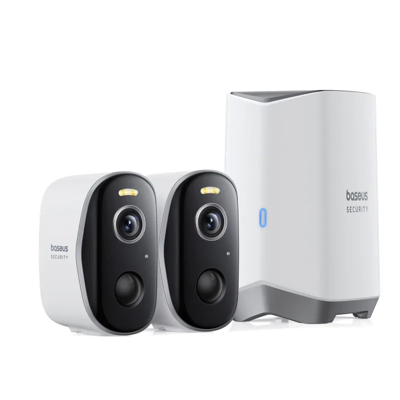 Baseus security n1 plus outdoor kamera 2k 2-cam kit weiß eu