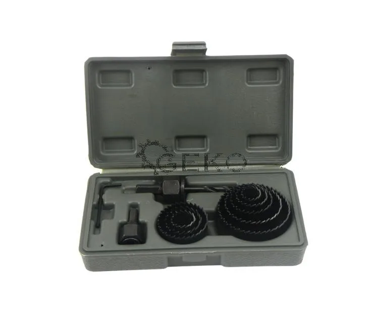 Geko G30001 - Juego de sierra perforadora (11 piezas, 19-64 mm), multicolor