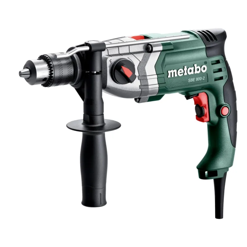 Metabo Taladro percutor SBE 800-2 (601744510) maletín de plástico