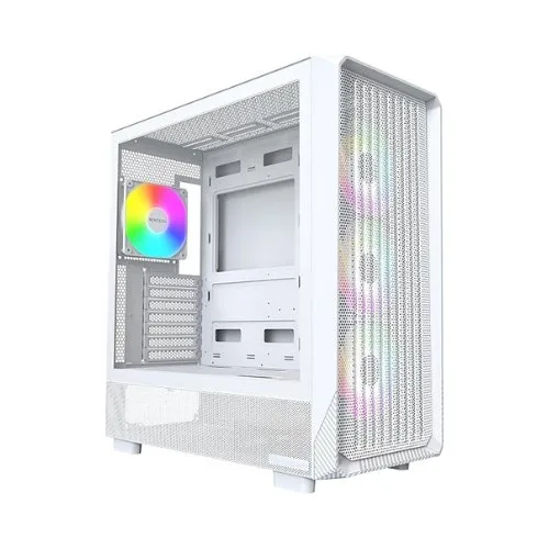 Montech X5 PC-Geh?use, Midi-Tower, E-ATX, ARGB, Tempered Glass - wei?