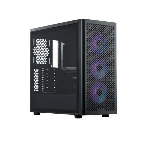 Cooler Master Carcasa para ordenador Elite 502, 3 ventiladores Argb preinstalados, soporte AIO de hasta 420 mm, soporte para placa base ATX, listo para RTX 50 Series hasta 410 mm, conector tipo C