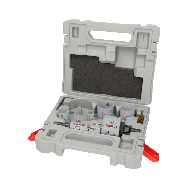 Bosch Juego de 17 sierras perforadoras multimaterial - Adaptador estándar (para madera blanda, paneles de yeso, diámetro 19, 22, 25, 29, 35, 38, 44, 51, 57, 64, 76 mm, accesorios profesionales)