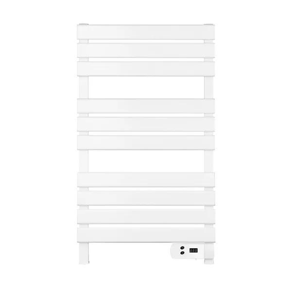 ABRILA - Jalon - Toallero Eléctrico de Aluminio Blanco 450W | Display LED | IP24 | Protección | Temporizador 24h | Blanco