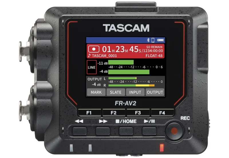 TASCAM FR-AV2 - Grabador de campo compacto de 32 bits Float y generador de código de tiempo con mezclador