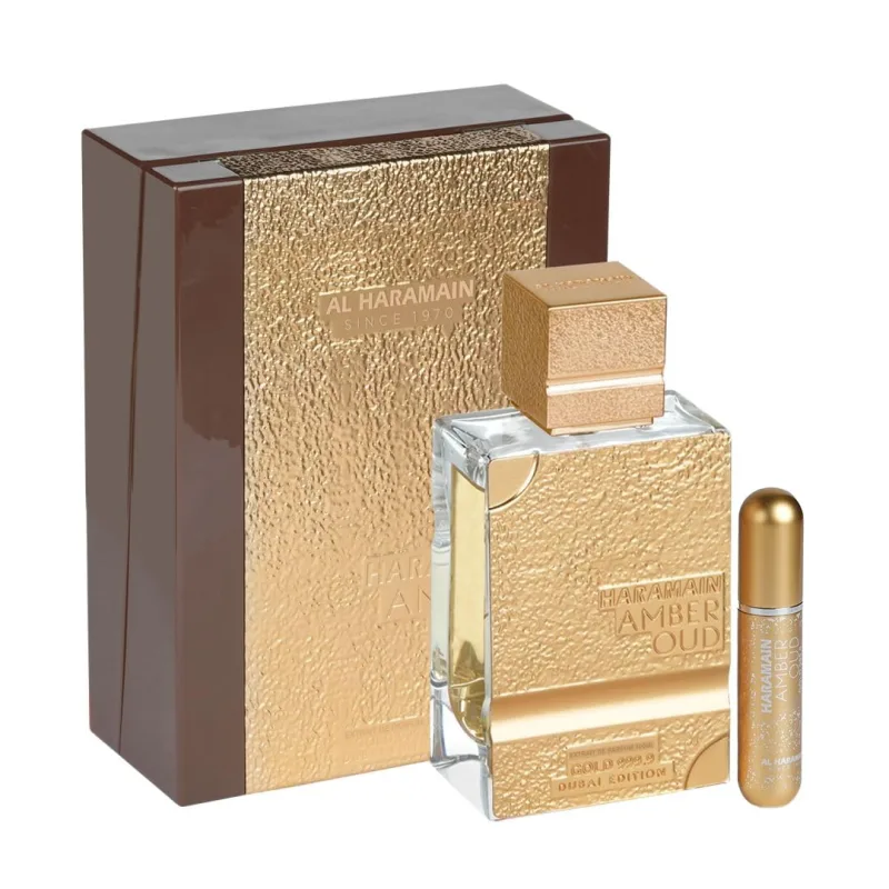 Amber Oud Gold 999.9 - Edición Dubai de Al Haramain para mujer - 3.3 onzas Extrait De Parfum Spray