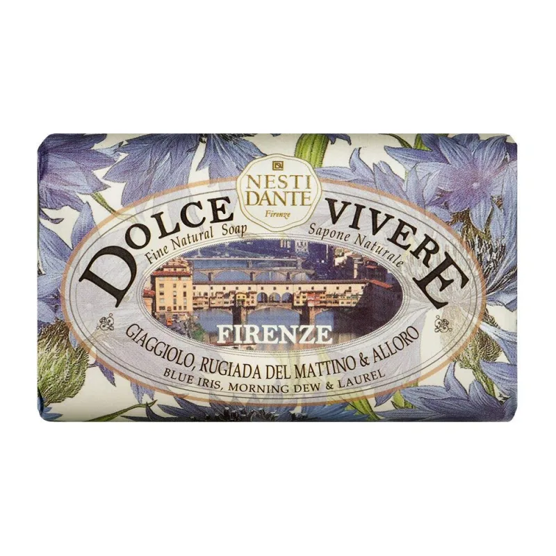 NESTI DANTE Jabón Dolce Vivere, Florence (Iris Azul, Rocío De La Mañana y Laurel) - 250 gr.