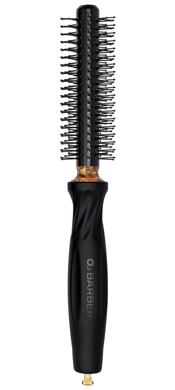 Olivia Garden Cepillo redondo OG Barber con barril recubierto de cerámica, secado rápido y cerdas en forma de V para un fácil peinado en el cabello de los hombres, 1,27 cm