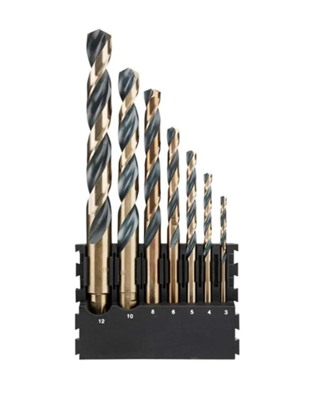 DeWalt Juego de 7 brocas negras y doradas