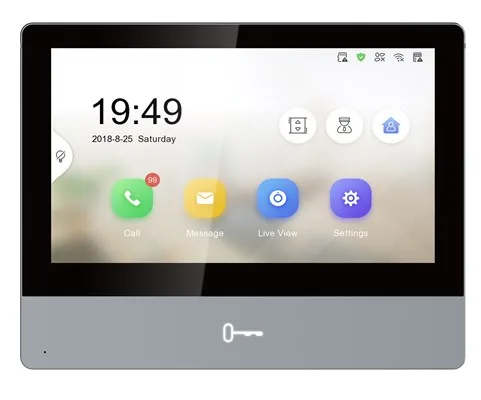 Hikvision DS-KH8350-TE1 sistema de intercomunicación de video 17,8 cm (7") Negro, Gris