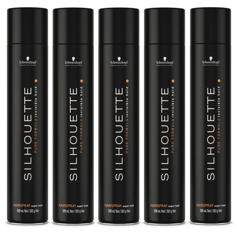 2 aerosoles para el cabello Super Hold Black Silhouette Styling Schwarzkopf 500 ml