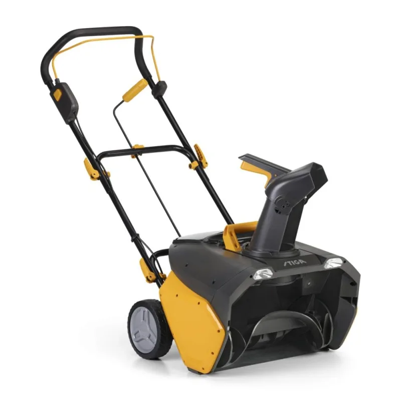 Soplador de nieve STIGA serie 7 - Ligera, sistema de doble batería, motor de inducción, ancho de trabajo de 50 cm, deflector ajustable, iluminación LED, batería y cargador no incluidos.