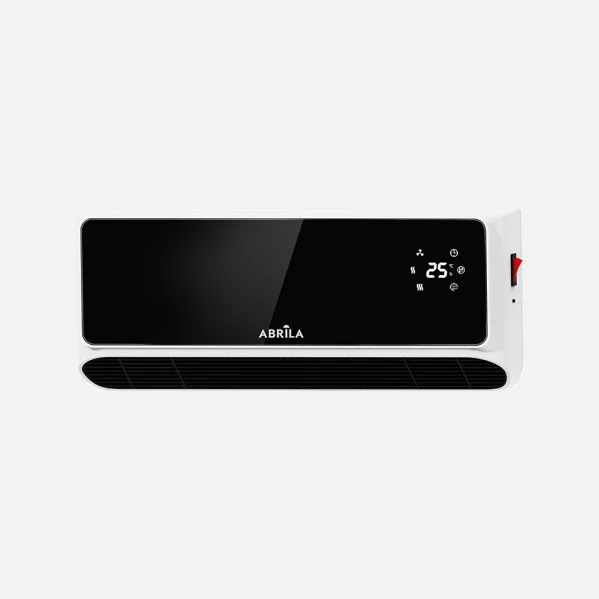 ABRILA - Zárate - Split Cerámico PTC Negro/Blanco 2000W | 2 Potencias | 3 Funciones | Remoto | Temporizador 7 Días | Protección de Seguridad | Ventanas Abiertas | Negro/Blanco