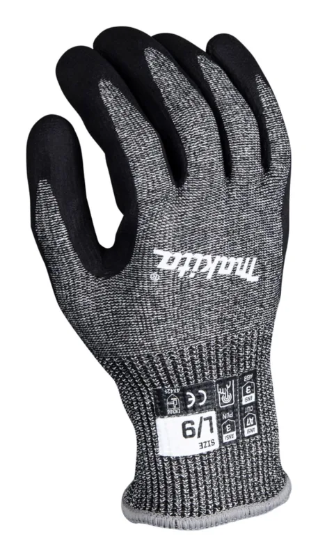 Makita P-84729 Advanced Fitknit® Cut Level 7 Guantes con revestimiento de nitrilo, talla grande
